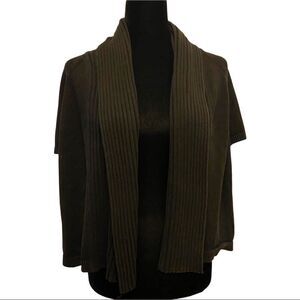 Talbots Black Short Sleeve Shrug Cardigan Sweater‎ Sz XL